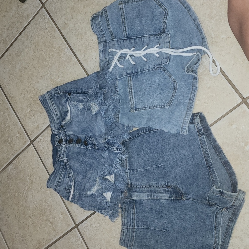 Womens 0/00 Denim Short Lot